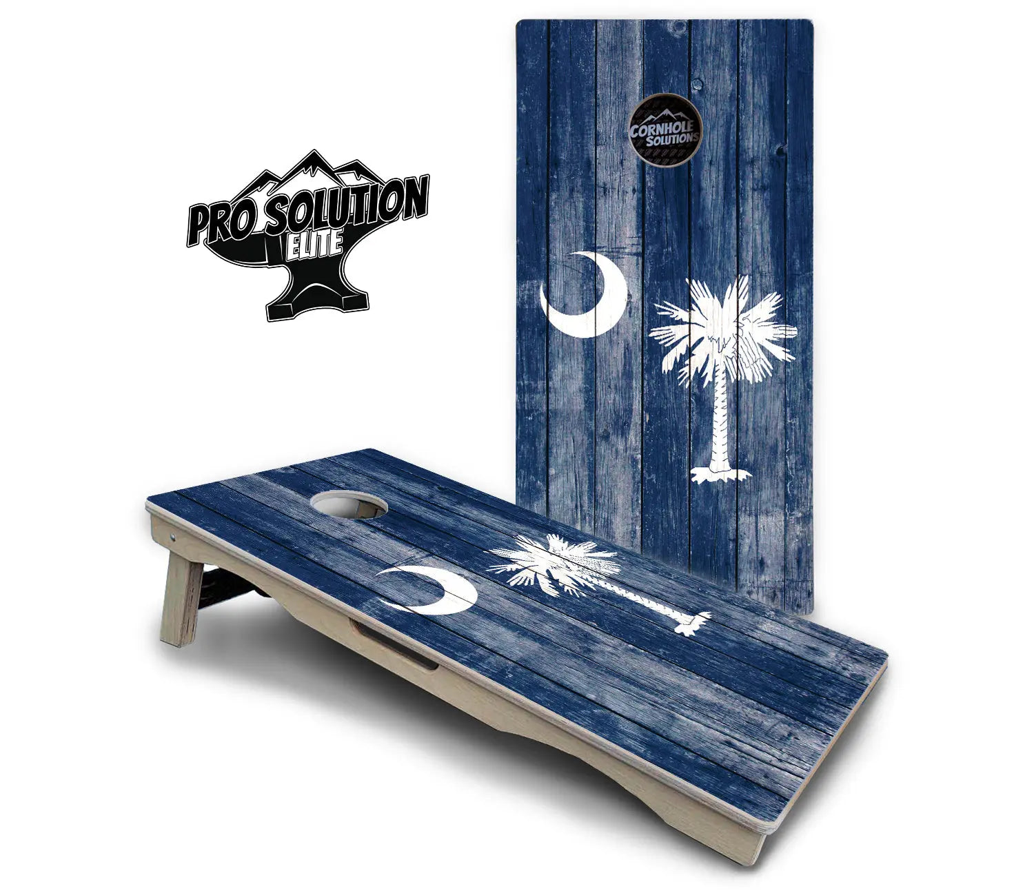 South Carolina Flag Cornhole Boards - Pro Solution Elite Series by Cornhole Solutions, custom cornhole board detail photo 2