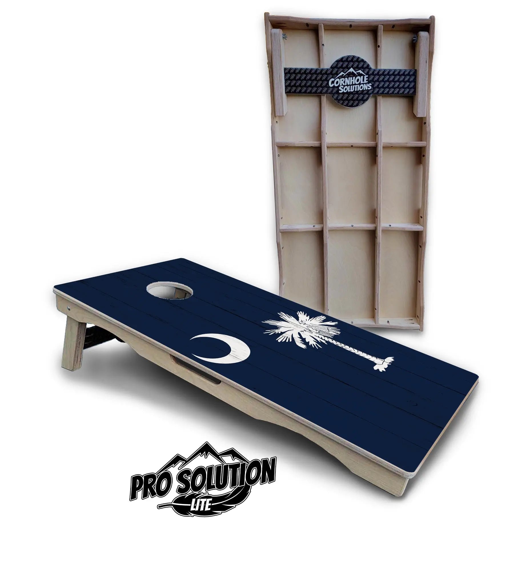 South Carolina Flag Cornhole Boards - Pro Solution Lite Series by Cornhole Solutions, custom cornhole board main product photo