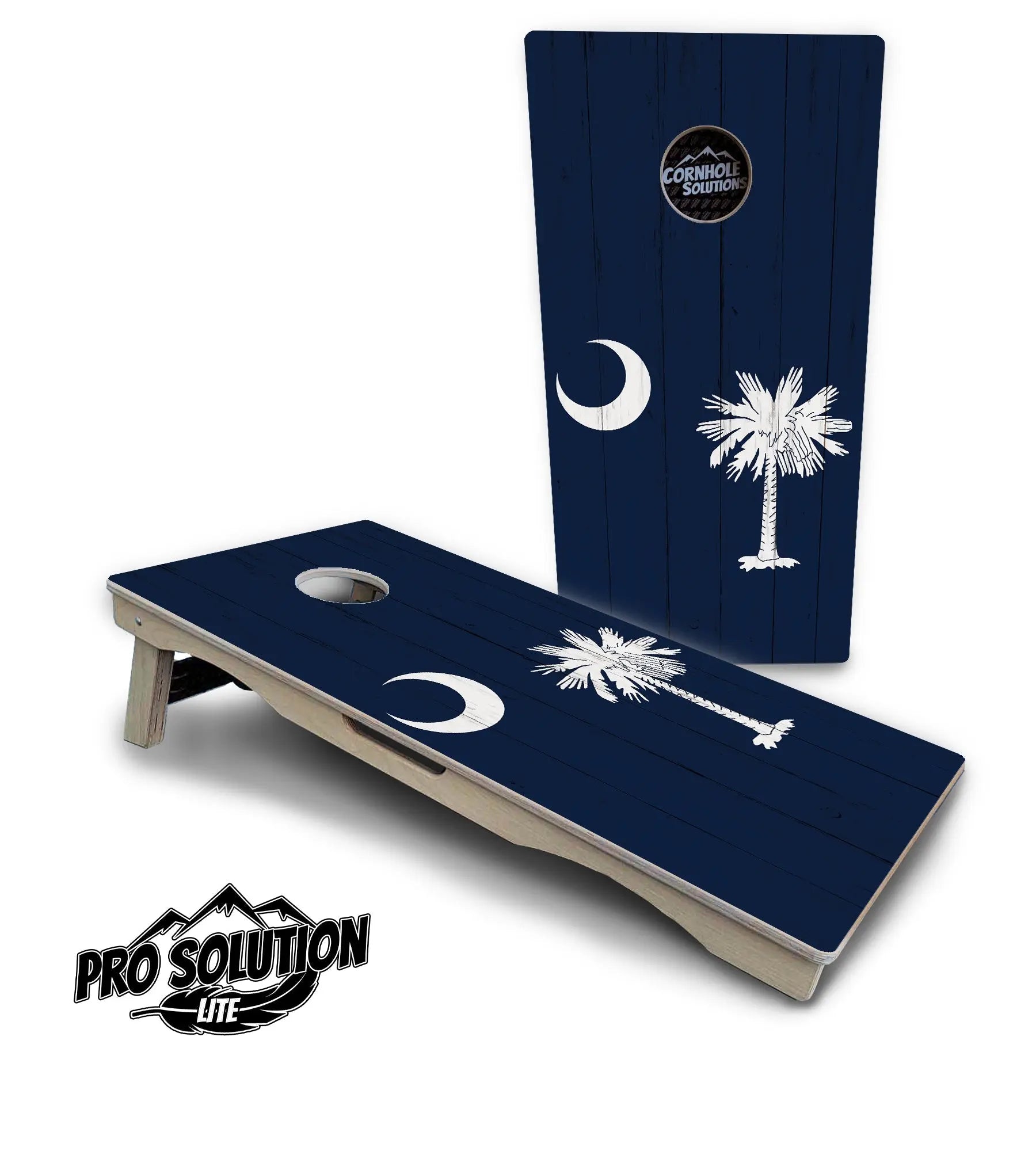 South Carolina Flag Cornhole Boards - Pro Solution Lite Series by Cornhole Solutions, custom cornhole board detail photo 2