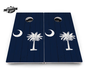 South Carolina Flag Cornhole Boards - Pro Solution Lite Series by Cornhole Solutions, custom cornhole board detail photo 4