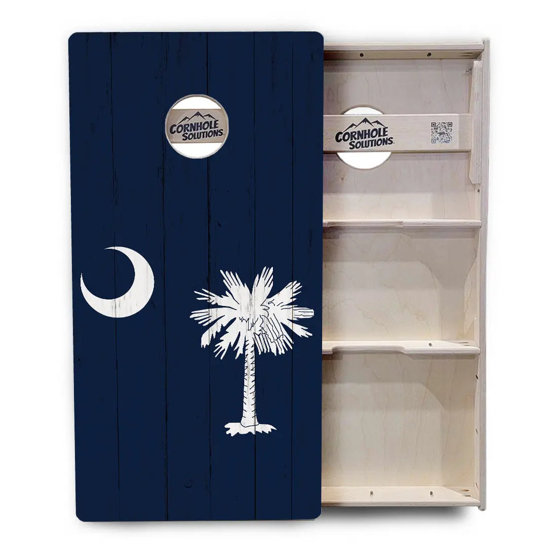 South Carolina Flag Cornhole Boards - Professional Tournament Series by Cornhole Solutions, custom cornhole board detail photo 3