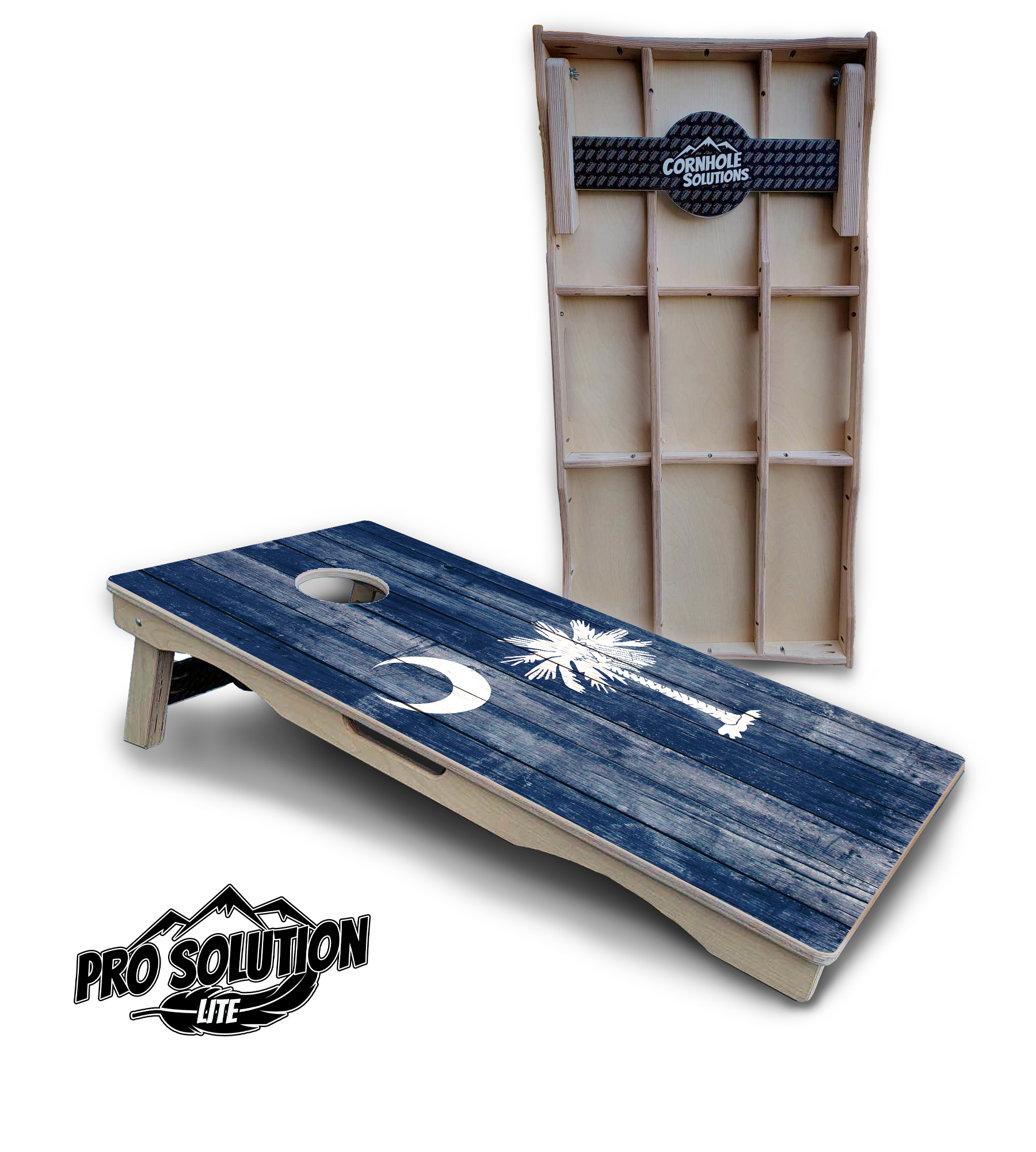 South Carolina Flag Cornhole Boards - Pro Solution Lite Series Cornhole Solutions