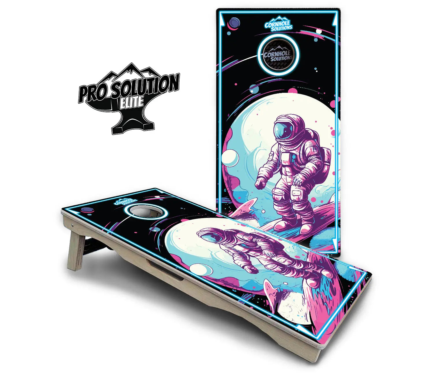 Spaceman Cornhole Boards - Pro Solution Elite Series by Cornhole Solutions, custom cornhole board detail photo 2