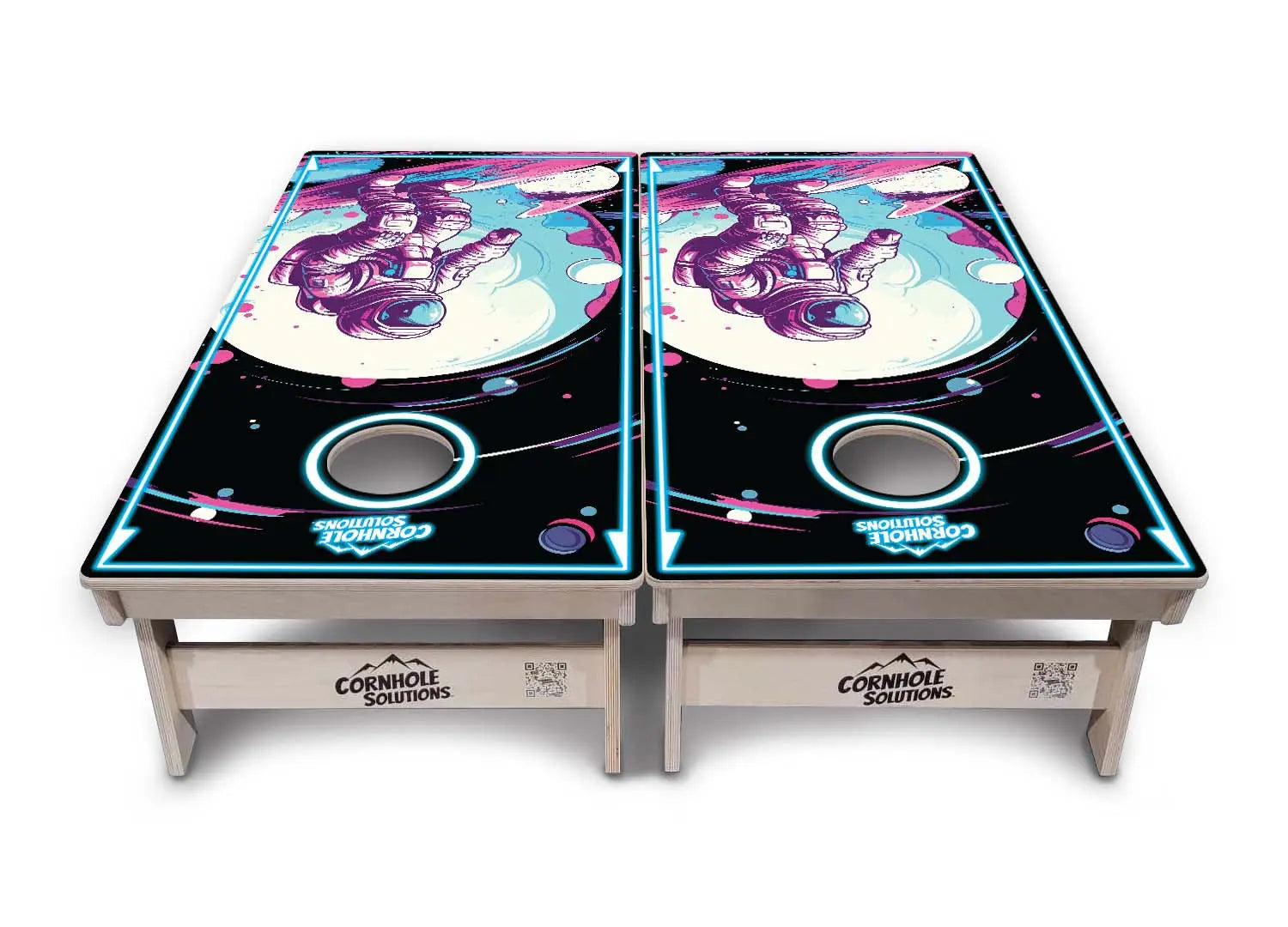 Spaceman Cornhole Boards - Professional Tournament Series by Cornhole Solutions, custom cornhole board detail photo 2