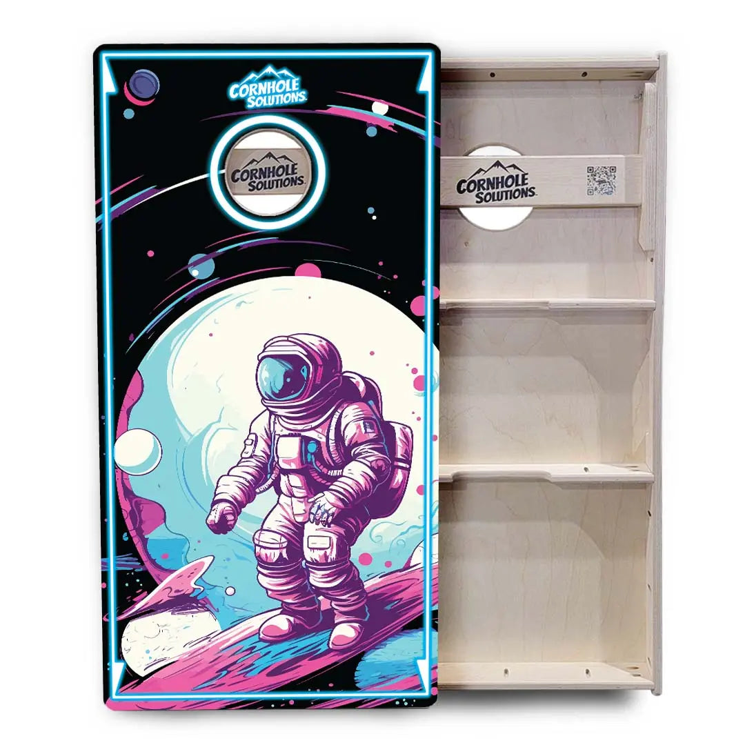 Spaceman Cornhole Boards - Professional Tournament Series by Cornhole Solutions, custom cornhole board detail photo 4