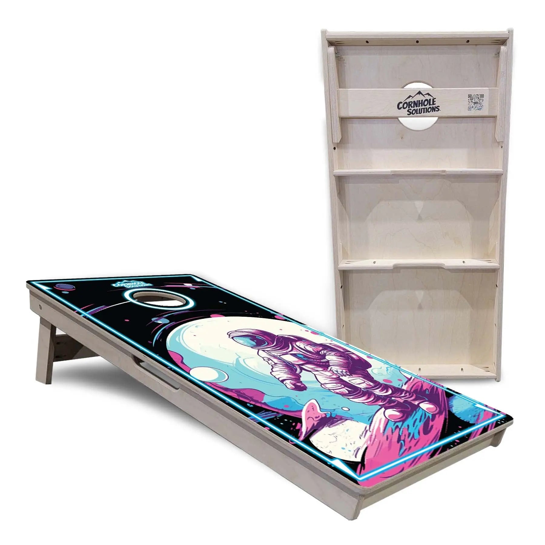 Spaceman Cornhole Boards - Professional Tournament Series by Cornhole Solutions, custom cornhole board detail photo 5