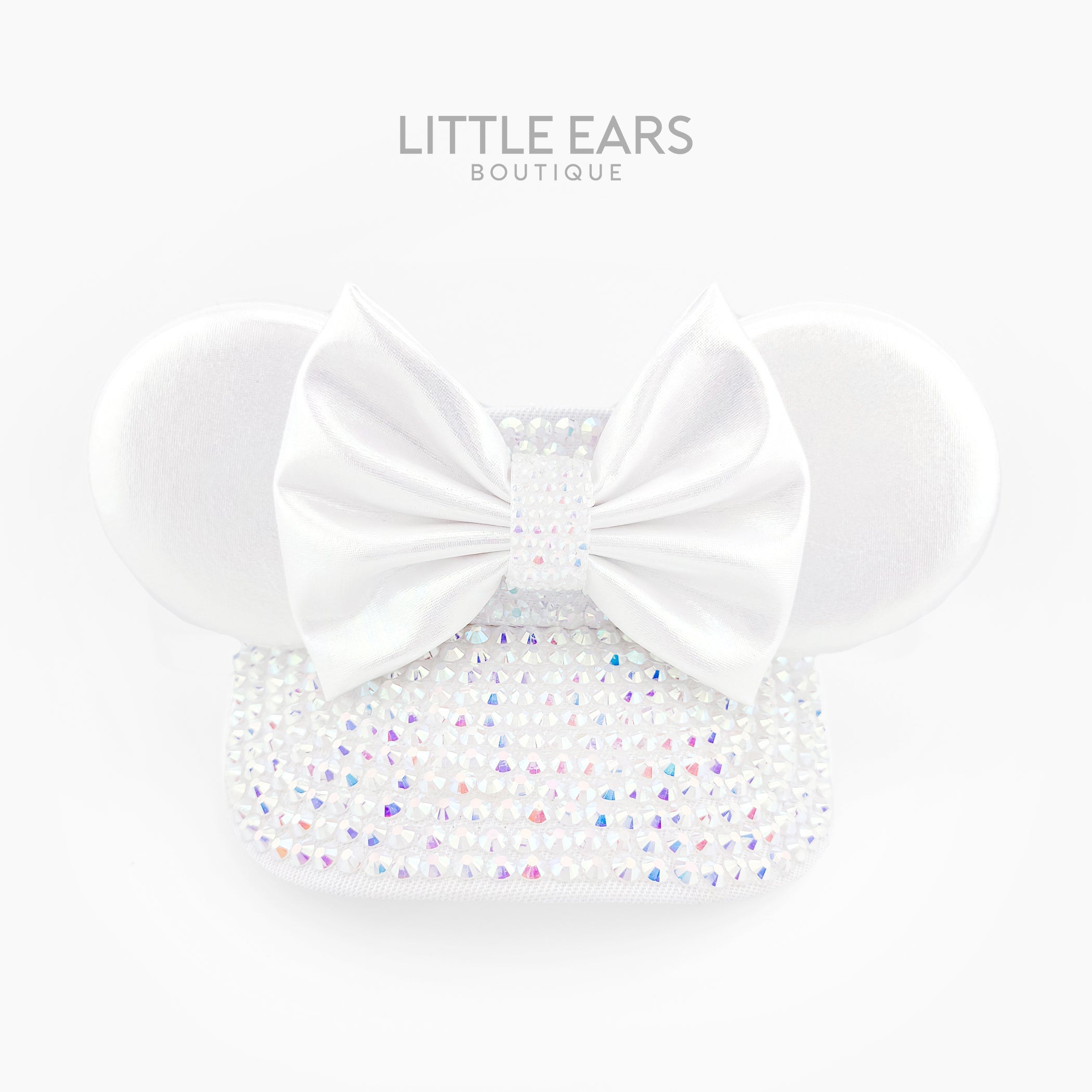 White Iridescent Visor by Little Ears Boutique, scented candle main product photo