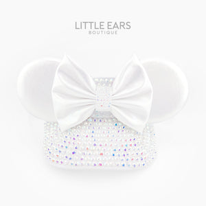White Iridescent Visor by Little Ears Boutique, scented candle main product photo