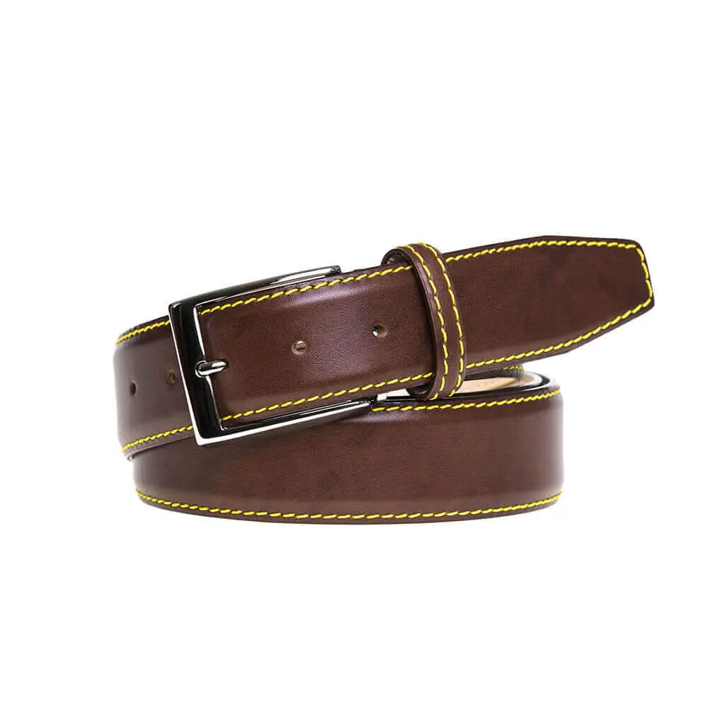 Special Edition Cognac Belt by Roger Ximenez: Bespoke Belts and Leather Accessories, handmade leather goods main product photo