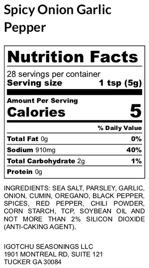 Igotchu Spicy Onion Garlic Pepper seasoning by Igotchu Seasonings, Southern food gift detail photo 3