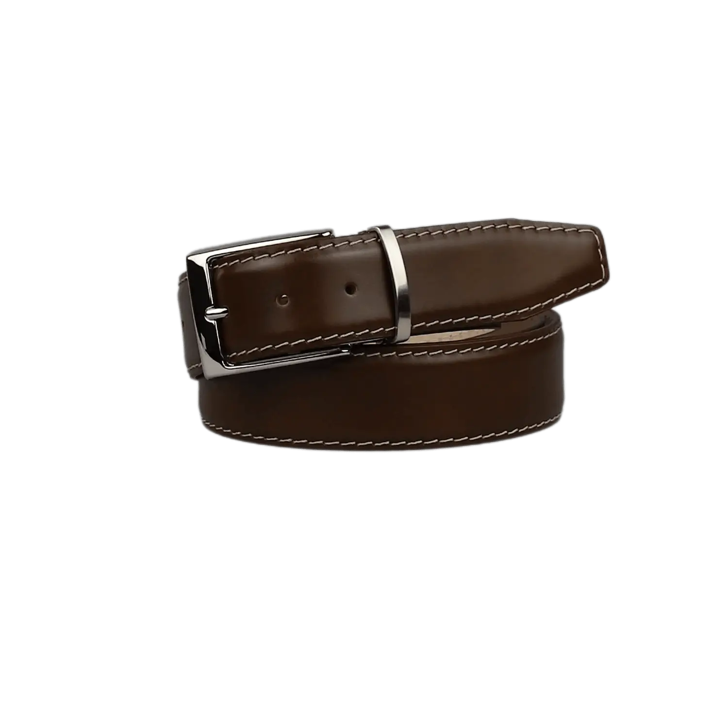 Spotty Brown Italian Calf Leather Belt by Roger Ximenez: Bespoke Belts and Leather Accessories, handmade leather goods detail photo 4