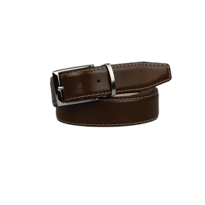 Spotty Brown Italian Calf Leather Belt by Roger Ximenez: Bespoke Belts and Leather Accessories, handmade leather goods detail photo 4