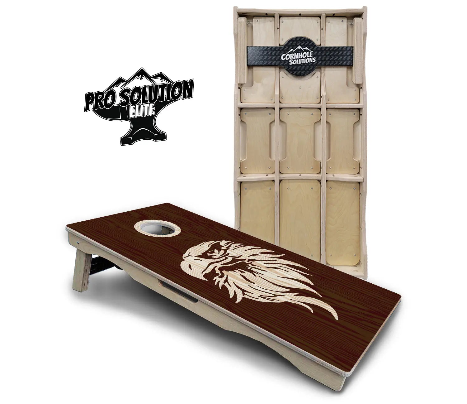 Stained Eagle & Flag Cornhole Boards - Pro Solution Elite Series by Cornhole Solutions, custom cornhole board detail photo 7