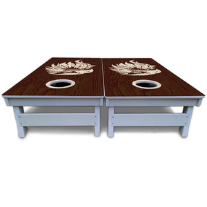 Stained Flag & Eagle Cornhole Boards - All Weather Series Cornhole Solutions