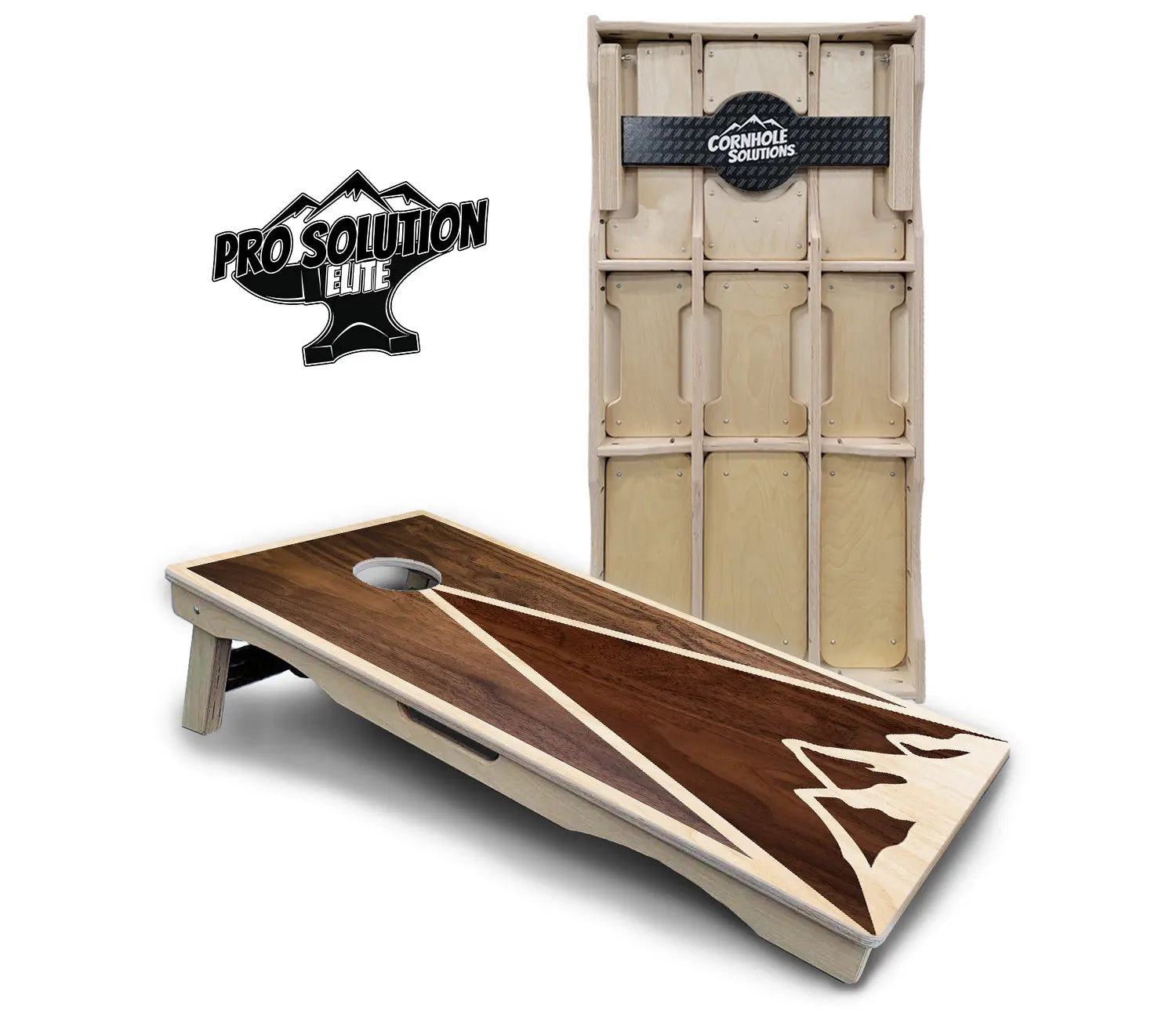 Stained Mountain Scene Cornhole Boards - Pro Solution Elite Series Cornhole Solutions