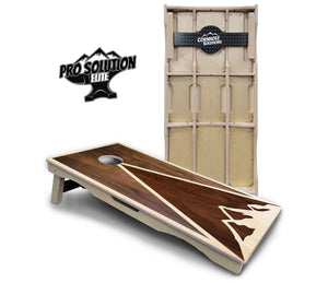 Stained Mountain Scene Cornhole Boards - Pro Solution Elite Series Cornhole Solutions
