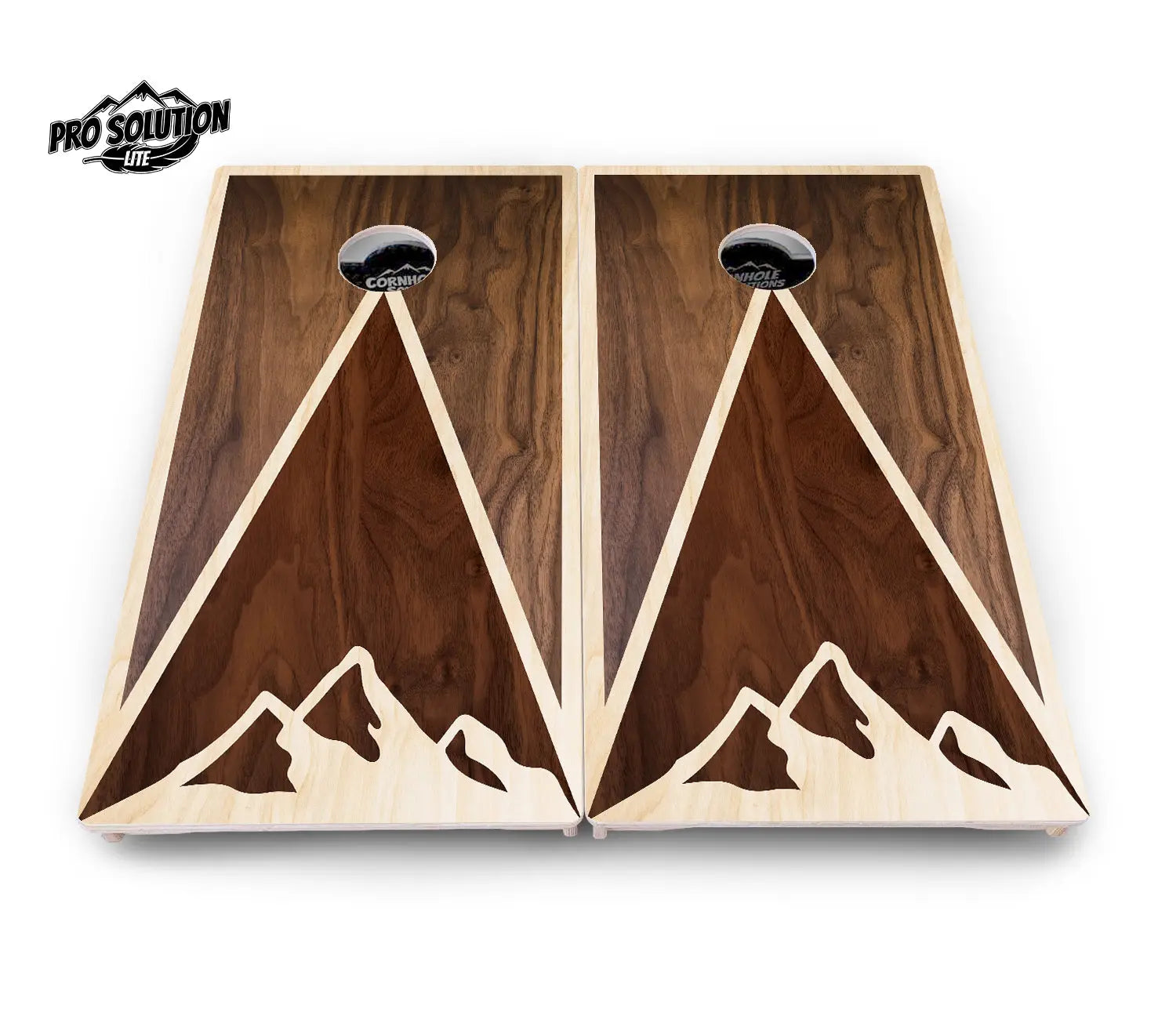 Stained Mountain Scene Cornhole Boards - Pro Solution Lite Series Cornhole Solutions