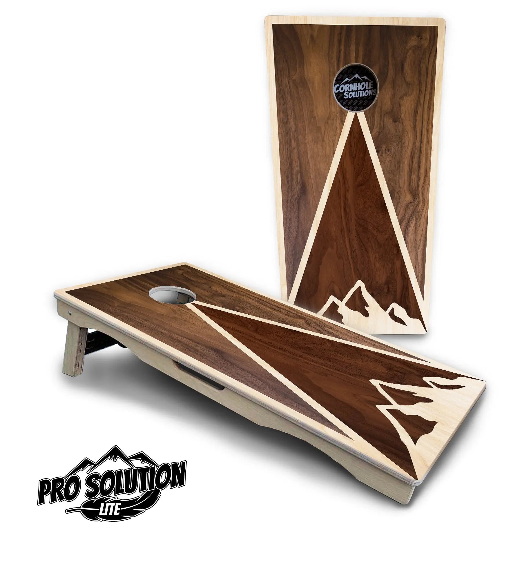 Stained Mountain Scene Cornhole Boards - Pro Solution Lite Series Cornhole Solutions