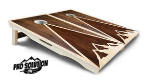 Stained Mountain Scene Cornhole Boards - Pro Solution Lite Series Cornhole Solutions