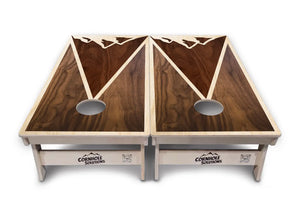 Stained Mountain Scene Cornhole Boards - Professional Tournament Series Cornhole Solutions