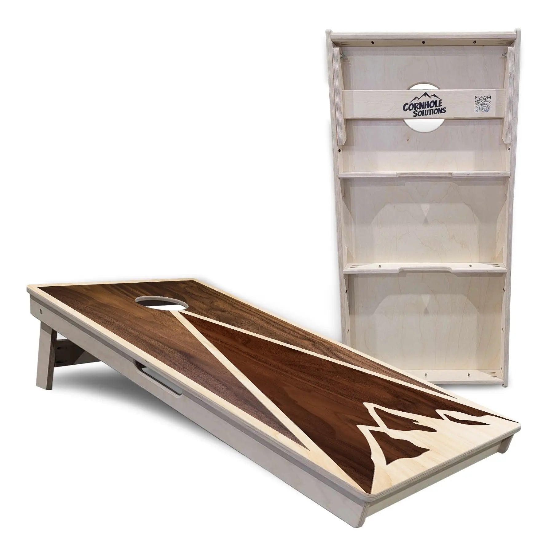 Stained Mountain Scene Cornhole Boards - Professional Tournament Series Cornhole Solutions