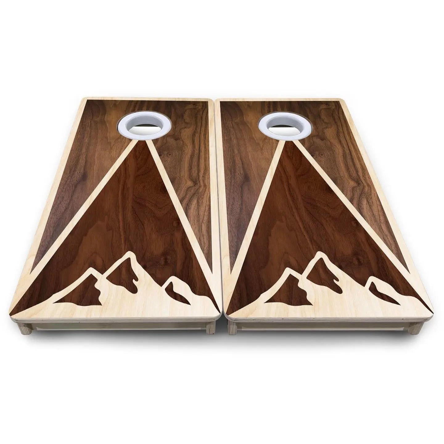 Stained Mountain Scene - Mini or Vacation Size Cornhole Boards by Cornhole Solutions, custom cornhole board detail photo 7
