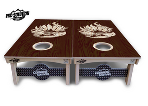Stained Flag & Eagle Cornhole Boards - Pro Solution Lite Series Cornhole Solutions