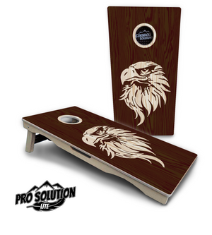 Stained Flag & Eagle Cornhole Boards - Pro Solution Lite Series Cornhole Solutions