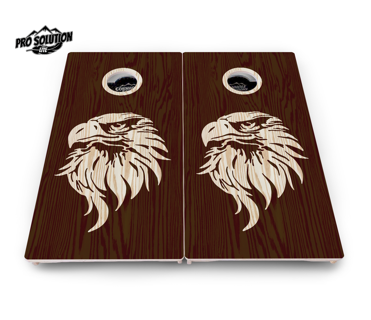 Stained Flag & Eagle Cornhole Boards - Pro Solution Lite Series Cornhole Solutions