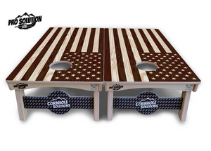 Stained Flag & Eagle Cornhole Boards - Pro Solution Lite Series Cornhole Solutions