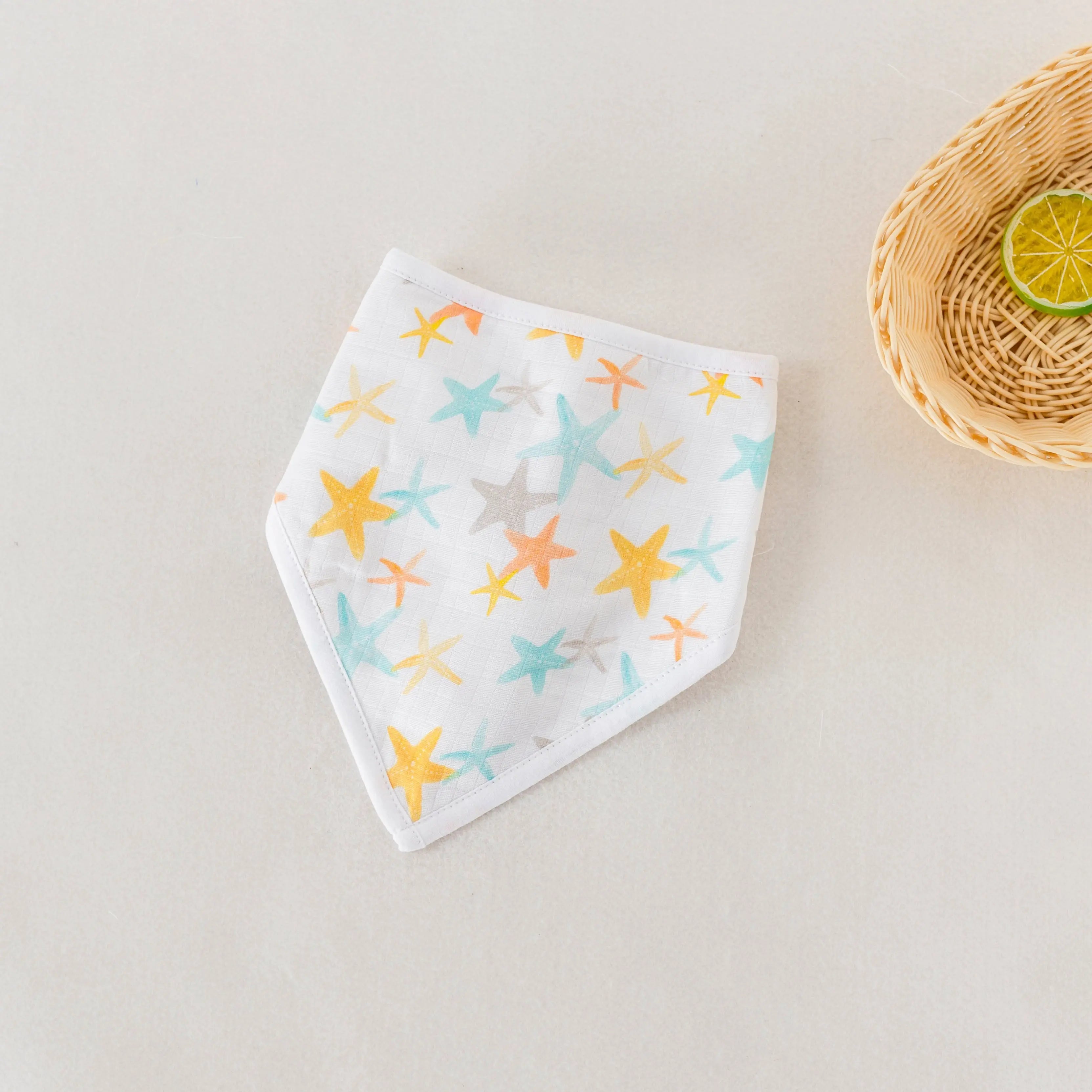 Starfish Organic Muslin Bib by Nola Tawk, children's boutique clothing main product photo