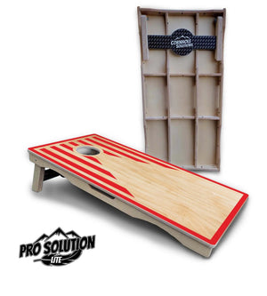 Stars & Stripes Keyhole Cornhole Boards - Pro Solution Lite Series by Cornhole Solutions, custom cornhole board detail photo 4