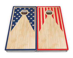 Stars & Stripes Keyhole Cornhole Boards - Professional Tournament Series