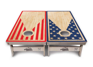 Stars & Stripes Keyhole Cornhole Boards - Professional Tournament Series
