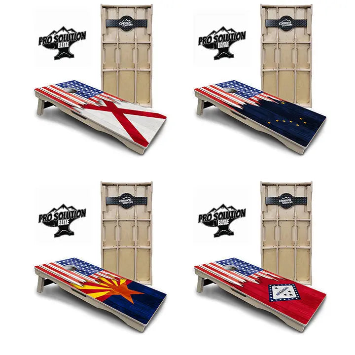 State Flag Designs Alabama to Georgia Cornhole Boards - Pro Solution Elite Series by Cornhole Solutions, Southern home decor main product photo