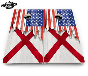 State Flag Designs Alabama to Georgia Cornhole Boards - Pro Solution Lite Series Cornhole Solutions