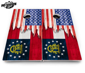 State Flag Designs Alabama to Georgia Cornhole Boards - Pro Solution Lite Series Cornhole Solutions