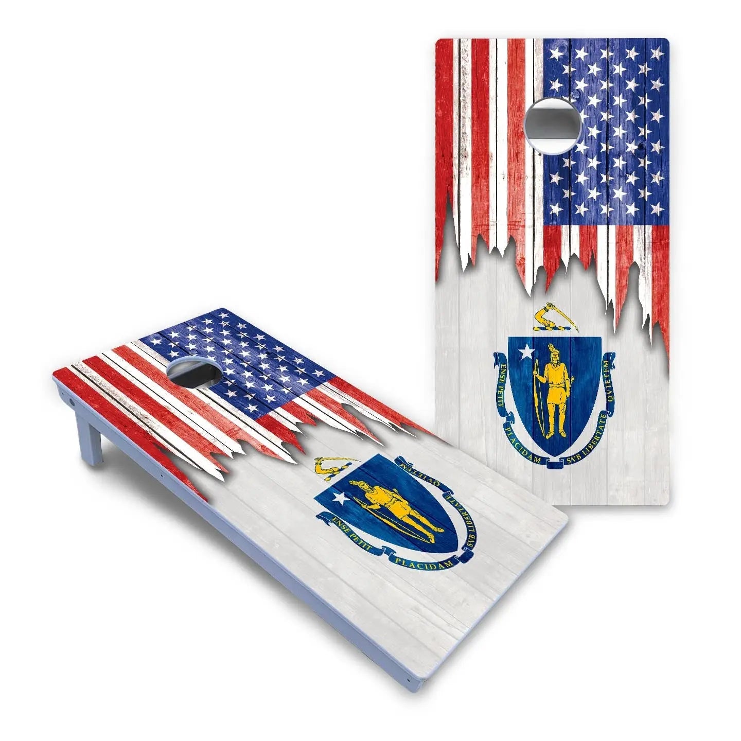 State Flag Designs Massachusetts to New Jersey Cornhole Boards - All Weather Series by Cornhole Solutions, Southern home decor detail photo 2