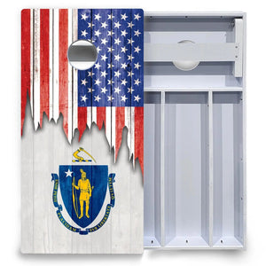 State Flag Designs Massachusetts to New Jersey Cornhole Boards - All Weather Series Cornhole Solutions