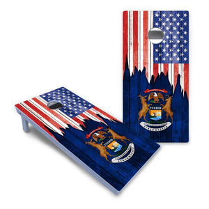 State Flag Designs Massachusetts to New Jersey Cornhole Boards - All Weather Series Cornhole Solutions