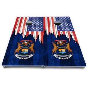 State Flag Designs Massachusetts to New Jersey Cornhole Boards - All Weather Series Cornhole Solutions