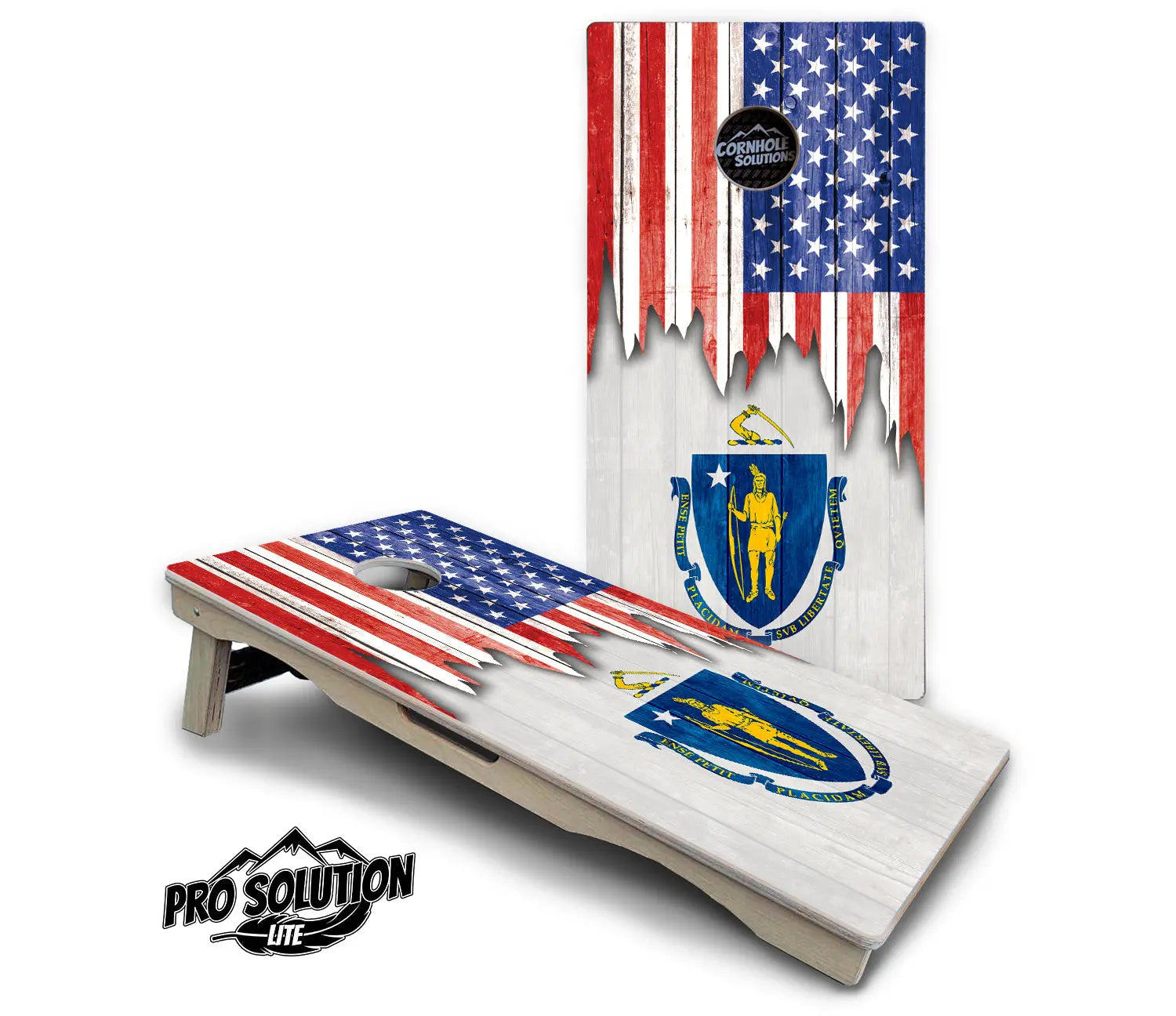 State Flag Designs Massachusetts to New Jersey Cornhole Boards - Pro Solution Lite Series by Cornhole Solutions, Southern home decor main product photo