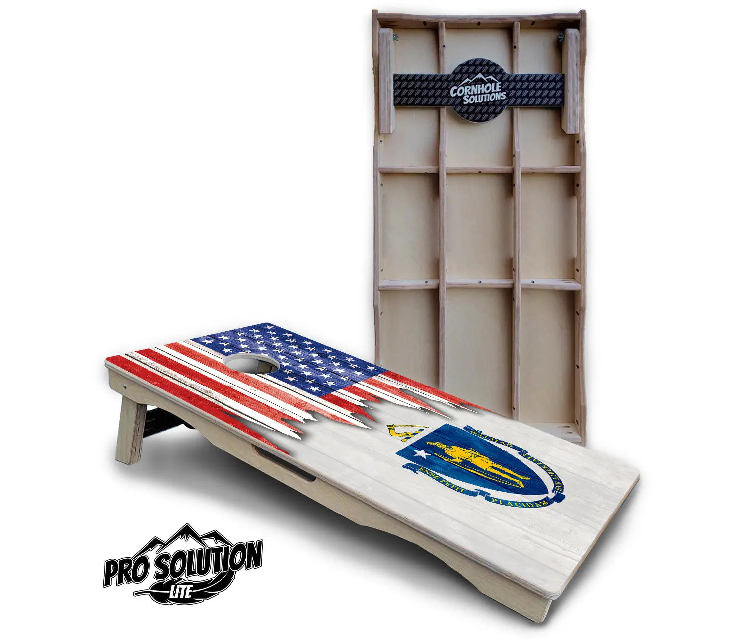 State Flag Designs Massachusetts to New Jersey Cornhole Boards - Pro Solution Lite Series by Cornhole Solutions, Southern home decor detail photo 2