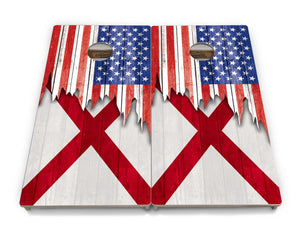 State Flags Alabama to Georgia Cornhole Boards - Professional Tournament Series