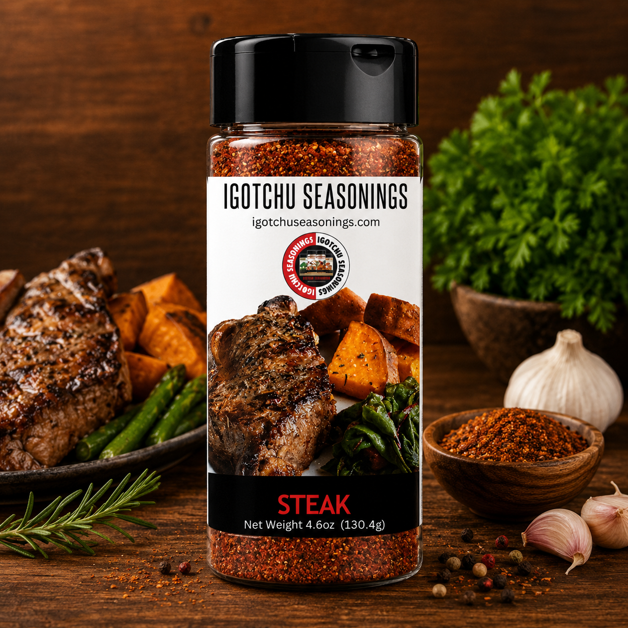 Igotchu Steak seasoning by Igotchu Seasonings, Southern food gift main product photo