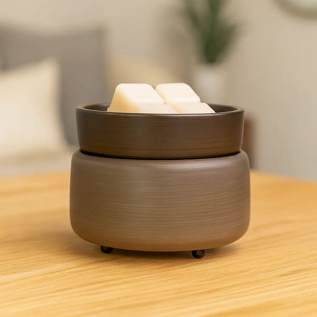 Stone Mocha 2-IN-1 Candle Warmer by Dewdrop Mystique LLC, scented candle detail photo 2