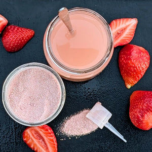 Rill Hydration Strawberry drink mix with Redmond Real Salt magnesium and potassium