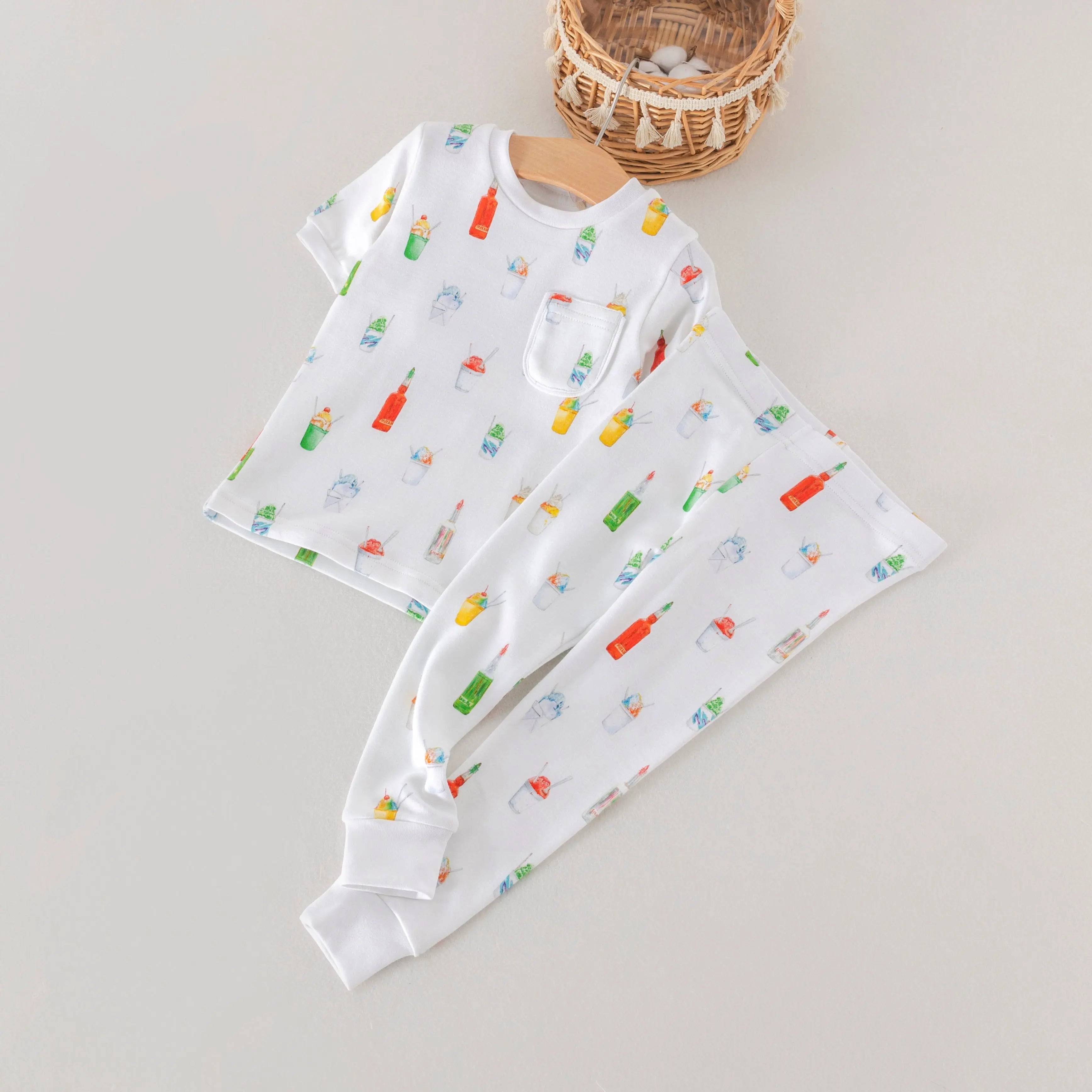 Sugar, Ice, & Everything Nice Organic Cotton Pajama Set by Nola Tawk, Southern food gift detail photo 2