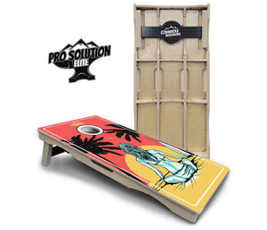 Sunset Girl Cornhole Boards - Pro Solution Elite Series Cornhole Solutions