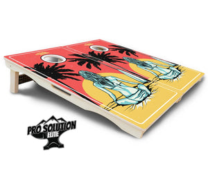 Sunset Girl Cornhole Boards - Pro Solution Elite Series Cornhole Solutions